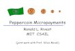Peppercoin Micropayments - People · “Lottery Tickets” Explained Assume micropayments are for ten cents. Merchant gives user y = hash(x) for random x. User writes check: “Pay