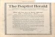 Missionary Supplement The Baptist Herald€¦ · 2 THE BAPTIST HERALD What's Happening Plan now for your Easter Offering. Read the . Missionary Supplement in this number. It will