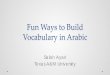 Fun Ways to Build Vocabulary in Arabic · Reminds me of safari : Reminds me of how I suffer when I travel with my family 