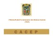 PRESUPUESTO BASADO EN RESULTADOS (PbR)cacep.puebla.gob.mx/images/Presupuesto_basado_en_Resulta... · 2017. 4. 10. · PRESUPUESTO BASADO EN RESULTADOS Reforma Art. 134 Constitucional