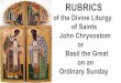 RUBRICS - E-Quip Orthodox · THC The Liturgy of the Faithful Holy Anaphora and Consecration Singing the Triumphal Hymn, shouting, proclaiming, and saying. And the people respond with