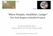 More People, Healthier, Longer York... · Stores clinical data Integrated view of patient’s Electronic Health Record Personal Health Record Connectivity & integration of medical