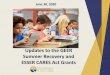 Updates to the GEER Summer Recovery and ESSER CARES Act … · Summer Recovery and ESSER CARES Act Grants June 30, 2020 1. 1. Deadline for use of funds will be extended from August