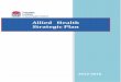 Allied Health Strategic Plan - 2013-18 · 2016. 1. 19. · Allied Health governance is at its strongest and most effective when allied health operates as an integrated group. For