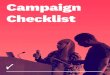 Campaign Checklist...Campaign Checklist. Youth First is a national advocacy campaign to end the incarceration of youth by dismantling the youth prison model, closing youth prisons