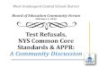 West Irondequoit Central School District€¦ · Assessment in NYS…. A Historical Context •1930s+, NYS Regents Exams, Grades 9-12 •2000, NCLB led to Math and ELA assessments,