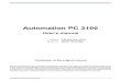 Automation PC 3100 · Automation PC 3100 user's manual V0.60 1 Automation PC 3100 User's manual Version: 0.60 (October 2017) Model no.: MAAPC3100-ENG Translation of the original manual