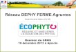 Réseau DEPHY FERME Agrumes · En Corse, le réseau DEPHY FERME c’est 12 exploitations ... Diffusion, Formation, Démonstration… Journée sur le mode d’application de kaolin