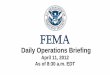 Daily Operations Briefingcontent.govdelivery.com/attachments/USDHSFEMA/2012...Apr 11, 2012  · • M 8.6 earthquake at 4:38 a.m. EDT on April 11 • Centered 270 miles off the west