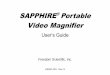 SAPPHIRE Portable Video Magnifier · SAPPHIRE features a bright, high-contrast seven-inch LCD screen with, 23 color video modes, rechargeable battery, and writing stand. You can even