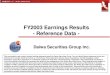 Daiwa Securities Group Inc. - Reference Data - FY2003 ... · This presentation may contain forward-looking statements about the Daiwa Securities Group. ... Equity Transactions Overview