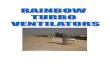 RAINBOW VENTILATORS€¦ · RAINBOW VENTILATORS Some of the advantages of the Turbo Ventilator are: Relative inexpensive methodology for ventilation as compared to ridge ventilators