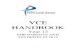 VCE HANDBOOK - Point Year...¢  2019. 3. 20.¢  VCE HANDBOOK Year 12 FOR PARENTS AND STUDENTS IN 2019