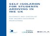 Self-isolation for students arriving in the UK · Page 3 of 26 On 8 June 2020, the UK government implemented a policy of self-isolation for anyone arriving in the UK. The aim is to