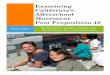 Examining California’s Afterschool Movement Post ... · Temescal Associates policy work and advocacy on behalf of the afterschool programs. Despite the gains in some regions to