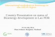 international workshop on bioenergy in the ASEAN region · Bioenergy development in Lao PDR international workshop on bioenergy in the ASEAN region ... 2013-2015 2020 2025 Existing