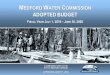 MEDFORD WATER COMMISSION Adopted Budget... · 2019. 7. 2. · medford water commission adopted budget fiscal year july 1, 2019 – june 30, 2020 a component unit of the city of medford,