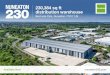 NUNEATON 230,384 sq ft 230 distribution warehouse · Site plan+ Schedule of accommodation Summary sq m sq ft Warehouse 19,736 212,433 GF Reception 90 970 First floor offices 694 7,469