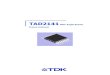 TAD2141 - TDK · IF3 Test VCC IF2 IF1 VDDI NT GND GND IF5 IF5 Power Supply To uC Angle Sensor ASIC AFE TMR Sensor X TMR Y TMR ADC ADC Digital InterFace SPI ENCORDER HSM PWM NVM (OTP)