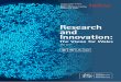 Research and Innovation - hefcw.ac.uk · Research and Innovation: The Vision for Wales Page 9 • Research from Wales is highly influential. Analysis has shown that Wales’ share