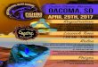 FISHING TOURNAMENT April 29th, 2017 RegistrationApril 29th, 2017 Registration Entrance Fee is $100.00 per team/boat REGISTRATION DEADLINE IS APRIL 15TH. VISIT SDARWS.COM TO DOWNLOAD