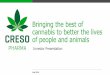 Bringing the best of cannabis to better the lives of ...€¦ · PAGE 2 | July 2018 This presentation has been prepared by Creso Pharma Limited (Company or Creso). It does not purport