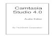 Camtasia Studio 4 - Carl Petersheimcarlpetersheim.us/.../camtasia/camtasia_studio_4... · Audio Editor Camtasia Studio 2 • Learning to use Audio Editor Camtasia Audio Editor Learning