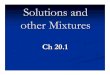 Solutions and other Mixtures - Manasquan Public Schools · Polarity Property of a molecule caused by an Property of a molecule caused by an unsymmetrical charge distribution.unsymmetrical