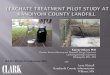 Kazem Oskoui, PhD · 2018. 12. 13. · Transport to Wastewater Treatment Facility (WWTF) 2. ... LeachBusterTM for treatment of leachate produced at Kandiyohi County Landfill, Willmar