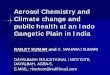 Aerosol Chemistry and Climate change and public health at ... · Urban aerosol is a topic of current interest because of the climate change caused by aerosol, and because of rapidly