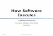 How Software Executes - Portokalidis€¦ · cdecl(mostly 32-bit) Arguments are passed on the stack §Pushed right to left eax, edx, ecxare caller saved §calleecan overwrite without