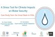 A Stress Test for Climate Impacts on Water Security · A Stress Test for Climate Impacts on Water Security Dr. Koen Verbist Programme Specialist ... Define the Decision Context CRIDA
