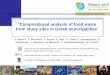 Compositional analysis of food waste from study sites in ... · Waste Compositional Analysis (II/III) Why is it important? define current situation of waste composition, prioritize