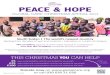 PEACE & HOPE - Global Care · GLOBAL CARE CHRISTMAS APPEAL 2017 Donate now on Registered Charity No. 1054008 or call 030 030 21 030 £5 £25 £100 THIS CHRISTMAS YOU CAN HELP Scan