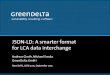 JSON-LD: A smarter format for LCA data interchange · 2020. 1. 8. · A. Ciroth, M. Srocka: JSON-LD, LCA XV 2015 LCA data formats, status • Basically, a data format is simply a