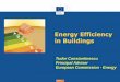 Energy Efficiency in Buildings - ENTRANZE€¦ · Most EU financial instruments are in form of grants or technical assistance: . Structural & Cohesion funds (ERDF, Cohesion fund…)