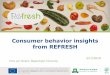 Consumer behavior insights from REFRESH · 2019. 3. 18. · 3/17/2019 Objective Better understanding of consumer behaviour in relation to food waste Exploring perceptions, motivations,