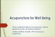 Acupuncture for Well Being · ´Master of Science, Acupuncture and Oriental Medicine; Bastyr University, Seattle, WA ´Washington State Licensed Acupuncturist (LAc) ´National Acupuncture