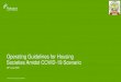 Operating Guidelines for Housing Societies Amidst COVID-19 ... · Heating Refrigerating and Air Conditioner Engineers (ISHRAE) Adequate quantities of hand wash & sanitizers (preferably