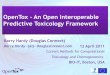 OpenTox - An Open Interoperable Predictive Toxicology ... · 12 April 2011 Current Methods for Computational Toxicology and Chemogenomics BIO-IT, Boston, USA OpenTox - An Open Interoperable