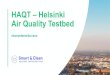 HAQT –Helsinki Air QualityTestbed · Datasta puhtaan ilman liiketoimintaa Tiheä HAQT-mittausverkko on toteutettupaikallisesti pääkaupunkiseudulla HAQT-mittausverkko tuottaa dataa