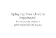 Splaying Tree (Árvore espalhada)§ão-Splay-Tree.pdf · Introdução • Inventada por Adelson Velskii e Landis - 1962. • Também chamada de Árvores Auto-Ajustadas ou Árvore