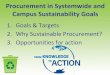 Procurement in Systemwide and Campus Sustainability Goals · 2020. 3. 17. · Sustainability POLICIES & REPORTS STAFF PROGRAMS & INITIATIVES STUDENT INVOLVEMENT OVERVIEW POLICIES