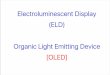 Electroluminescent Display (ELD) Organic Light Emitting Device …ddlab.hanyang.ac.kr/inner_image/수업자료_under... · 2016. 9. 26. · 각 층의 역할 1. 발광층 - 주입된