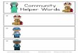 Community Helper Words · Community Helper Word Cards ©PreKinders.com ©Clipart by Whimsy Clips Community Helper Words
