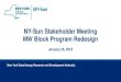 NY-Sun Stakeholder Meeting MW Block Program Redesign...Jan 25, 2018  · NY-Sun Stakeholder Meeting MW Block Program Redesign January 25, 2018. 2 Introductions. 3 New York State Energy