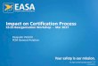 Impact on Certification Process - EASA 23... · 2017. 3. 30. · Application acceptance Application Forms remains unchanged • FO.00030-002 (Type Certificate or Restricted TC) •