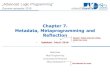 Chapter 7. Metadata, Metaprogramming and Reflection · „Advanced Logic Programming“ Summer semester 2016 R O O T S Chapter 7. Metadata, Metaprogramming and Reflection Meta-Data