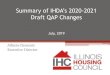 Summary of IHDA’s 2020-2021 Draft QAP Changes · IHDA Comment Process •Comments on the 2020-2021 Draft QAP are due to the Illinois Housing Development Authority by 5:00pm on Tuesday,