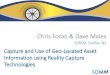 Chris Foran & Dave Males€¦ · GIS and GIS-enabled asset management systems. Reality Capture - Workflow . Capture . ... mapping are used for site visualization & analysis. ESRI